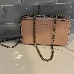 Kate Spade Blush Crossbody Bag with Chain Strap